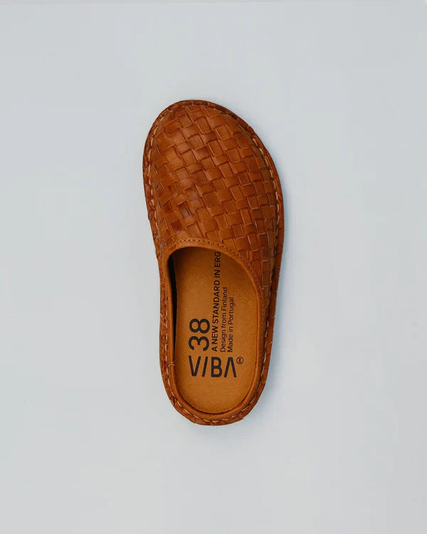 ROMA WOVEN LEATHER COGNAC BROWN - Ethic