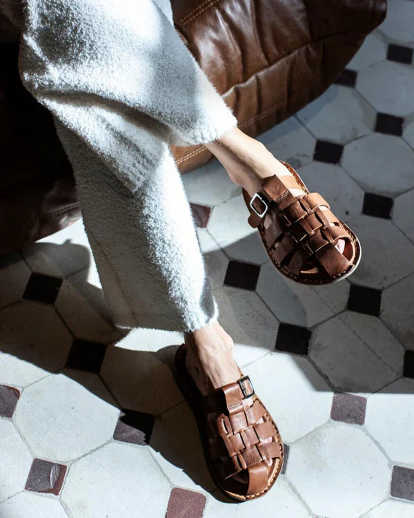 AMALFI SANDALAR COGNAC BROWN - VÆNTANLEGIR Í MAÍ - Ethic
