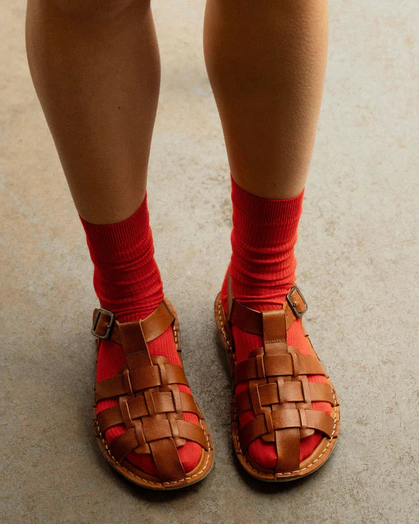 CAPRI SANDALAR COGNAC BROWN - VÆNTANLEGIR Í MAÍ - Ethic