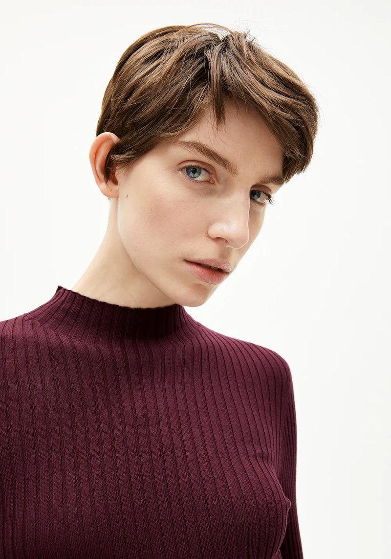 ALAANIA KNIT BOLUR DARK CRANBERRY