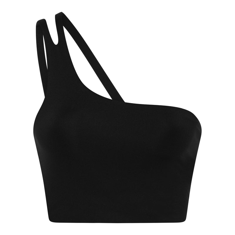 UMA ONE SHOULDER TOPPUR SVARTUR