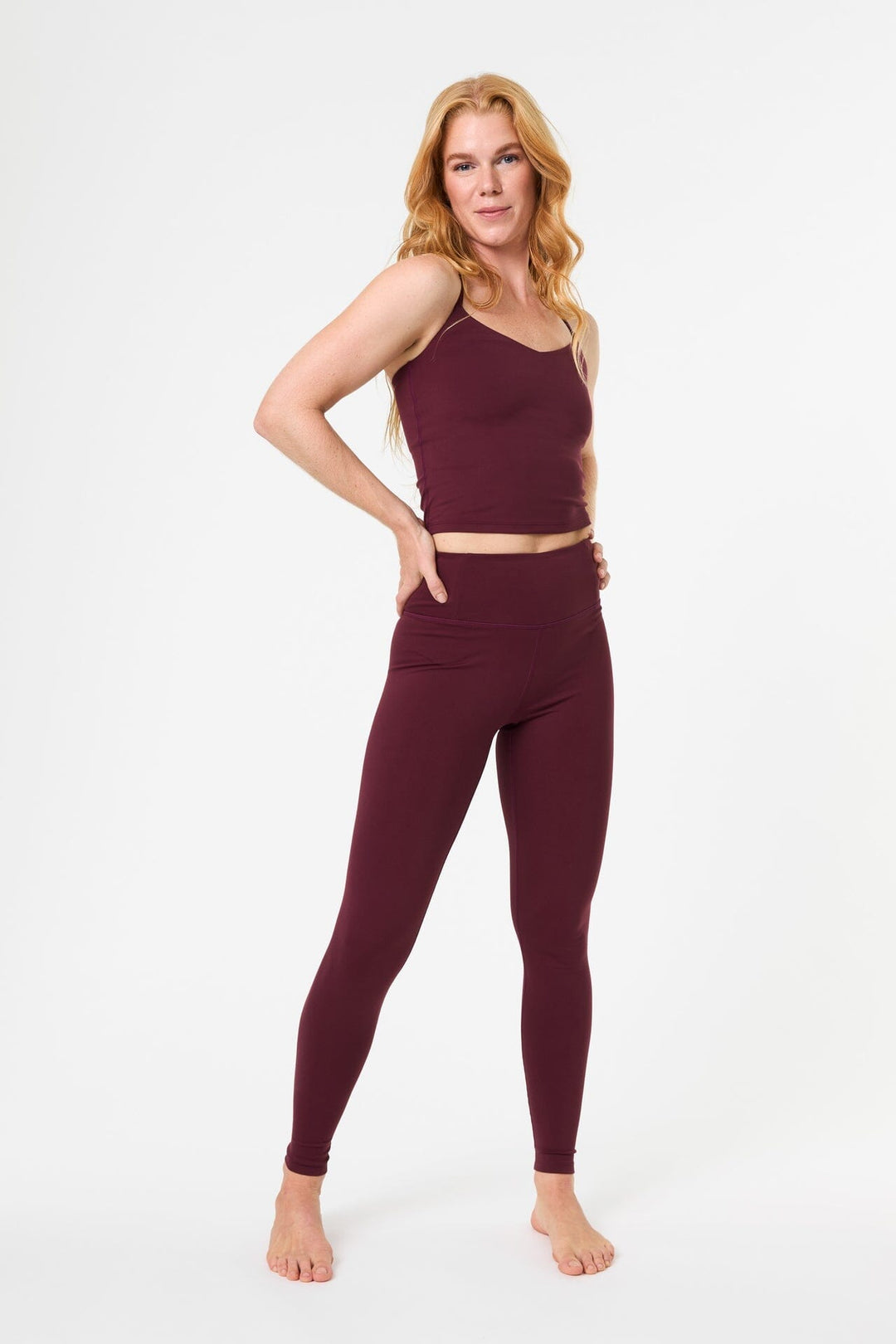 FLOAT BALLET V-NECK TANK MULBERRY