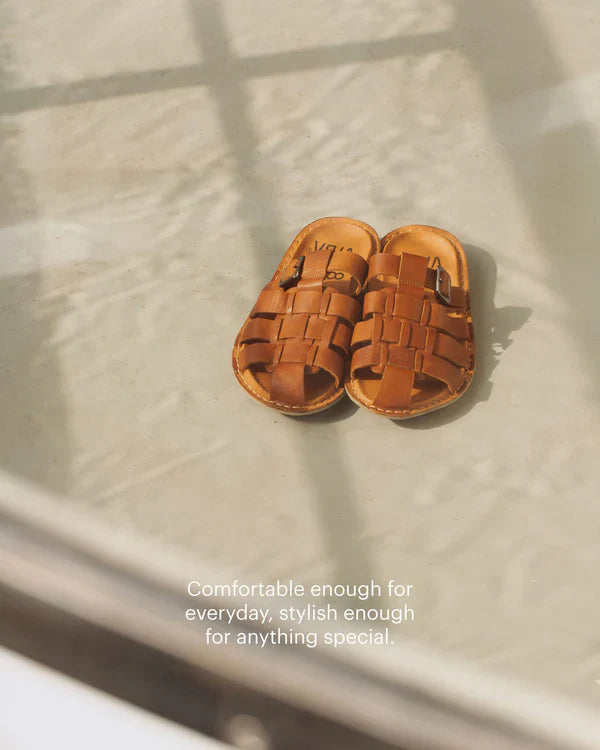 AMALFI SANDALAR COGNAC BROWN - VÆNTANLEGIR Í MAÍ - Ethic