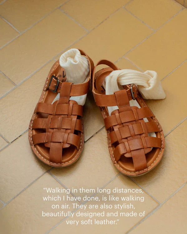CAPRI SANDALAR COGNAC BROWN - VÆNTANLEGIR Í MAÍ - Ethic
