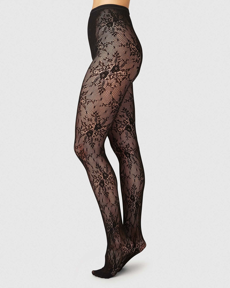 ROSA LACE SOKKABUXUR SVARTAR