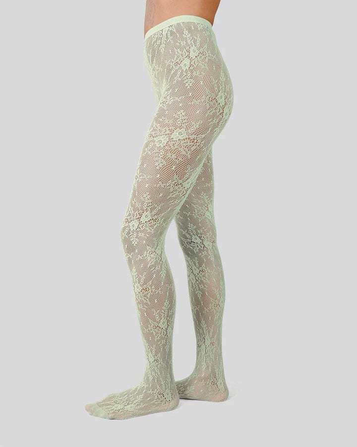 ROSA LACE SOKKABUXUR MINT - Ethic