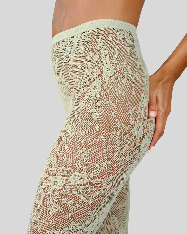 ROSA LACE SOKKABUXUR MINT - Ethic