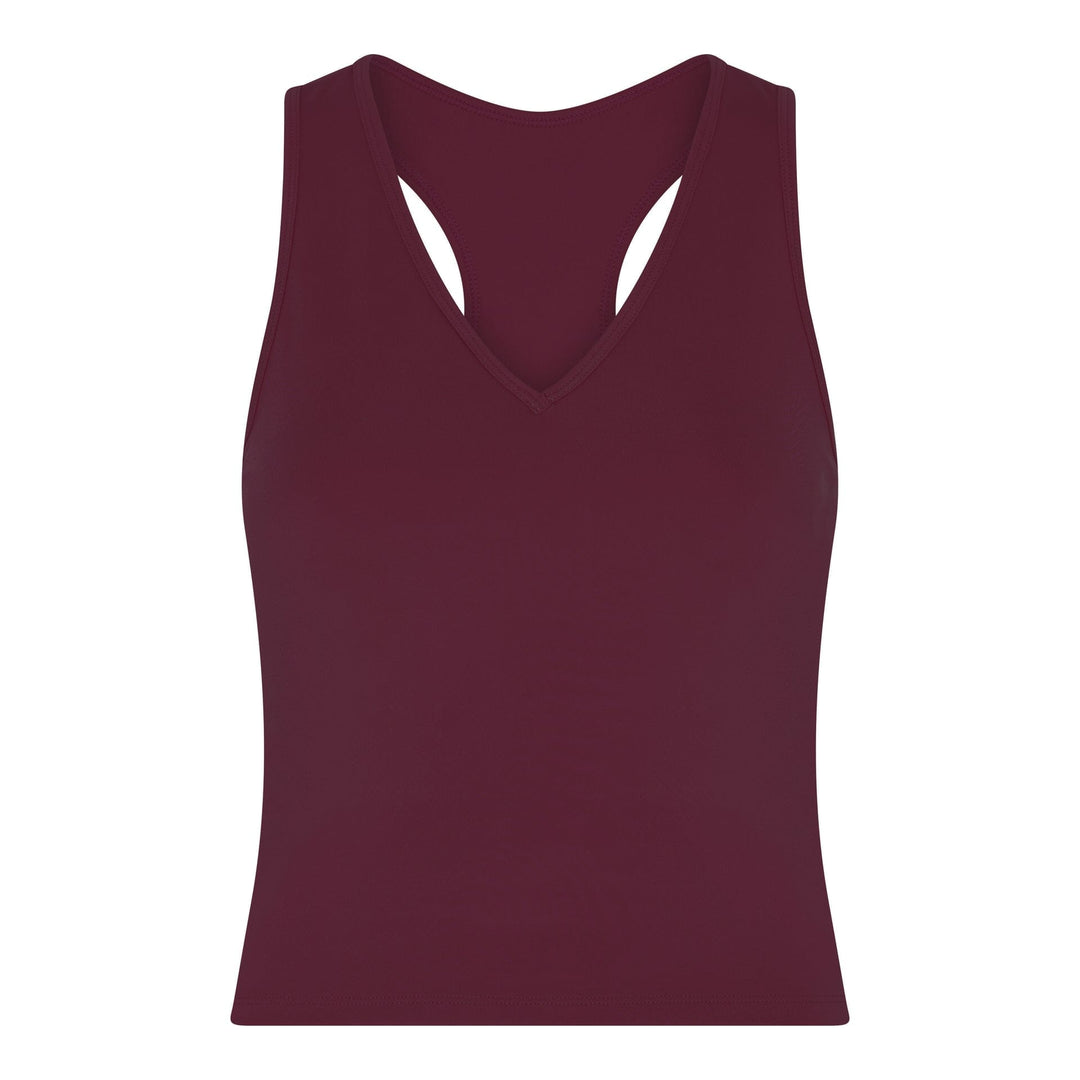 MADDIE V-NECK TANK MULBERRY