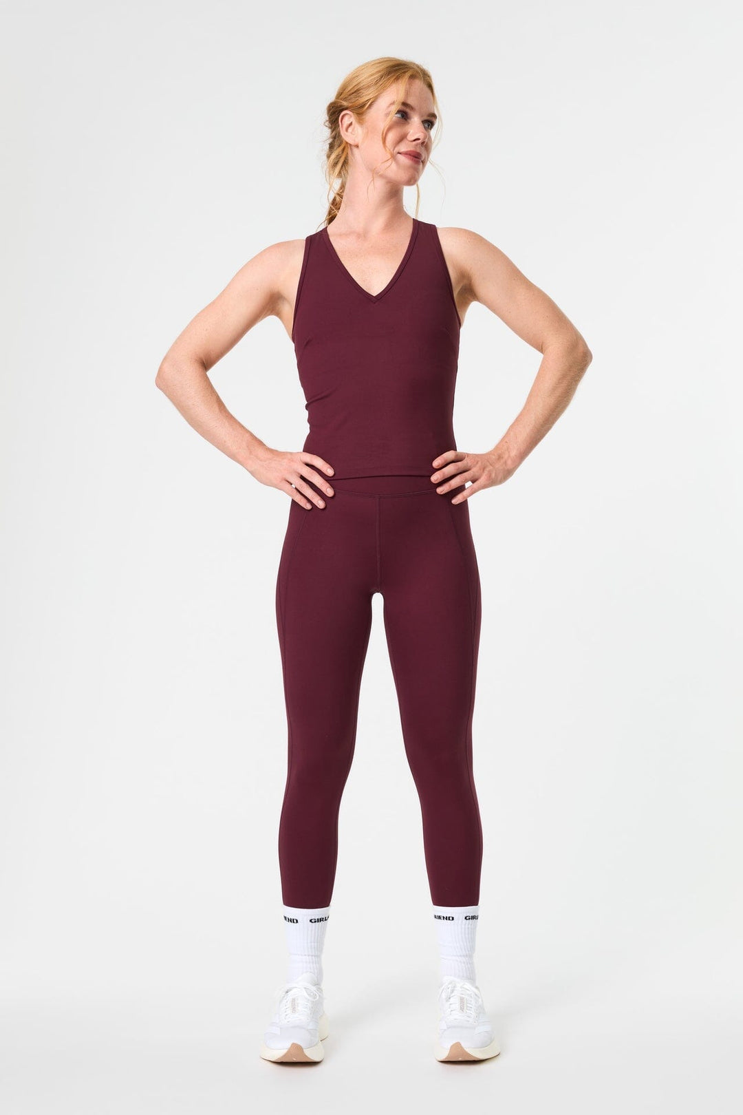 MADDIE V-NECK TANK MULBERRY