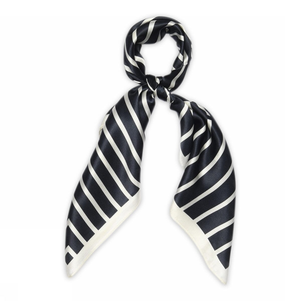 Lines silk scarf - Navy