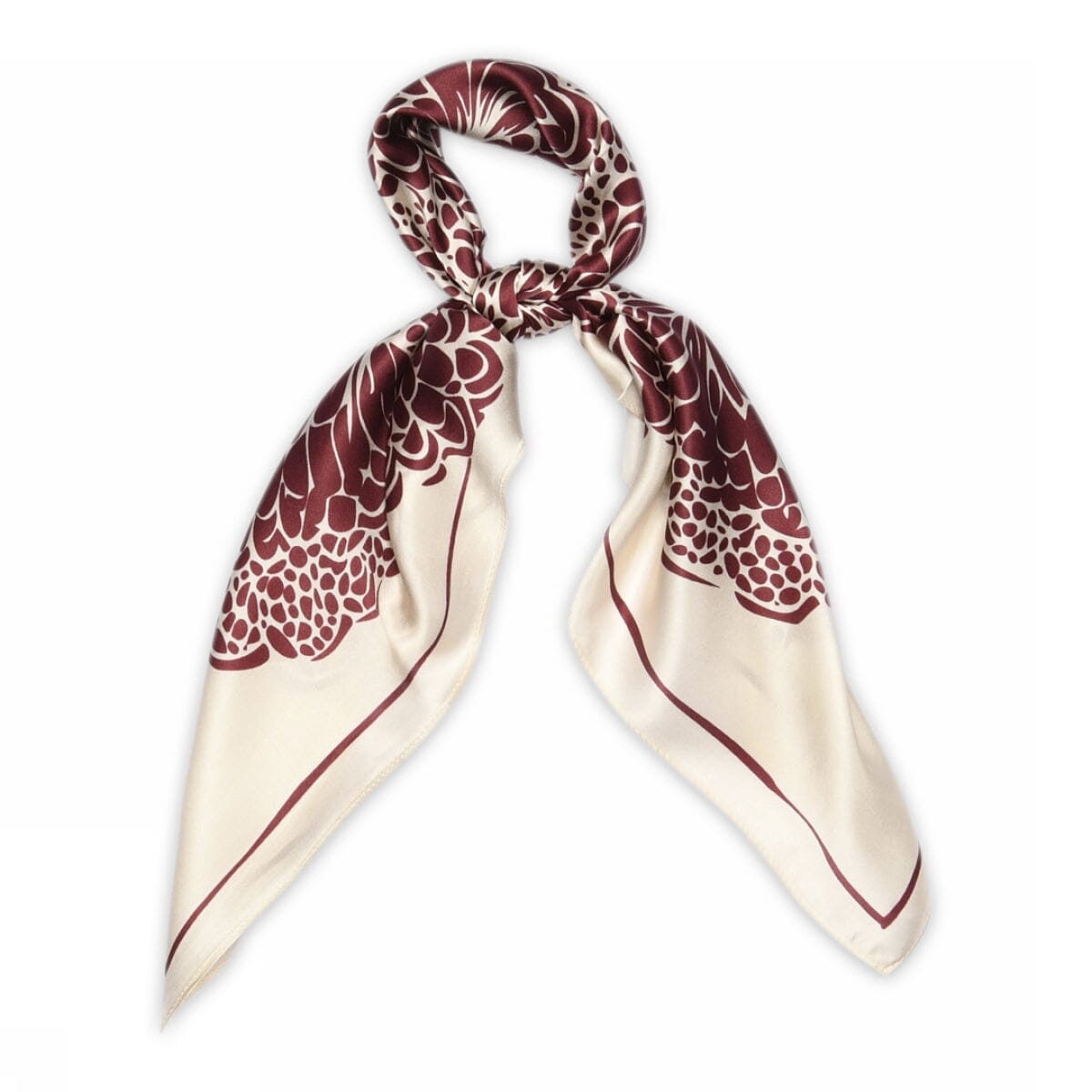 Lacey silk scarf - Plum Mahogany