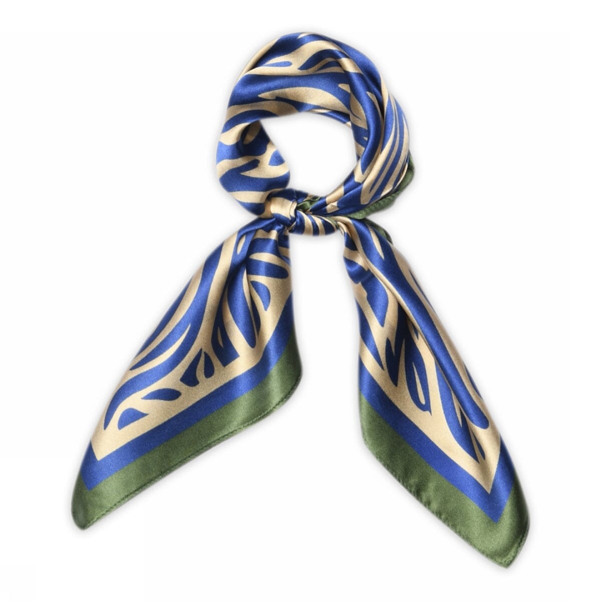 Ziva small silk scarf - True Blue