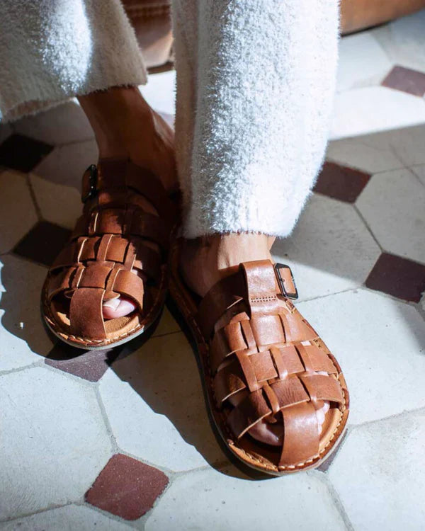 AMALFI SANDALAR COGNAC BROWN - VÆNTANLEGIR Í MAÍ - Ethic