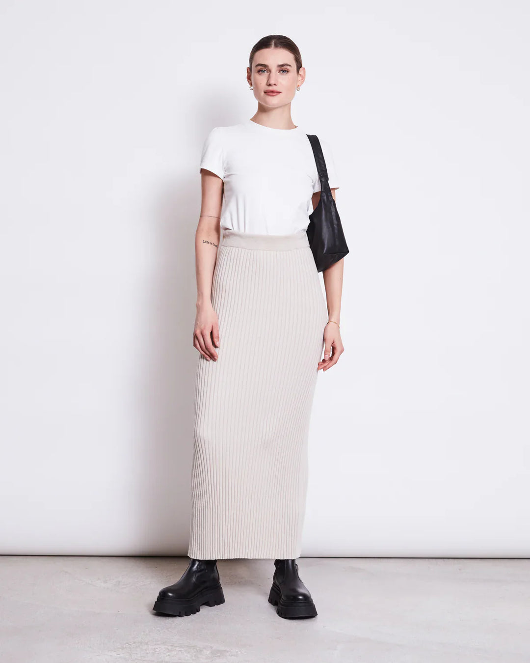 EBBA PILS RIB KNIT IVORY - Ethic