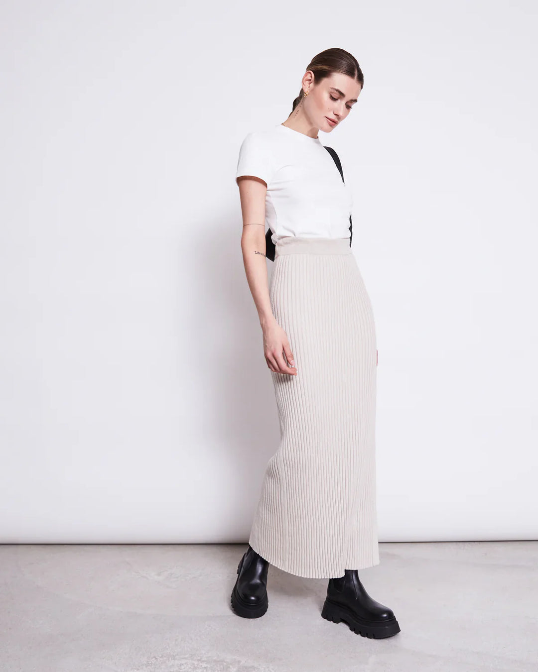 EBBA PILS RIB KNIT IVORY - Ethic