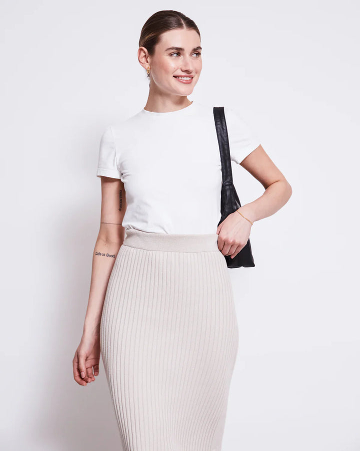 EBBA PILS RIB KNIT IVORY - Ethic