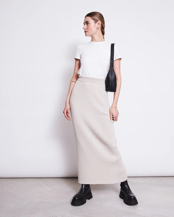 EBBA PILS RIB KNIT IVORY - Ethic