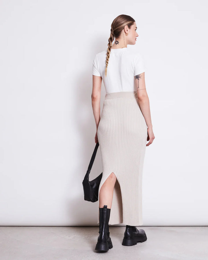 EBBA PILS RIB KNIT IVORY - Ethic