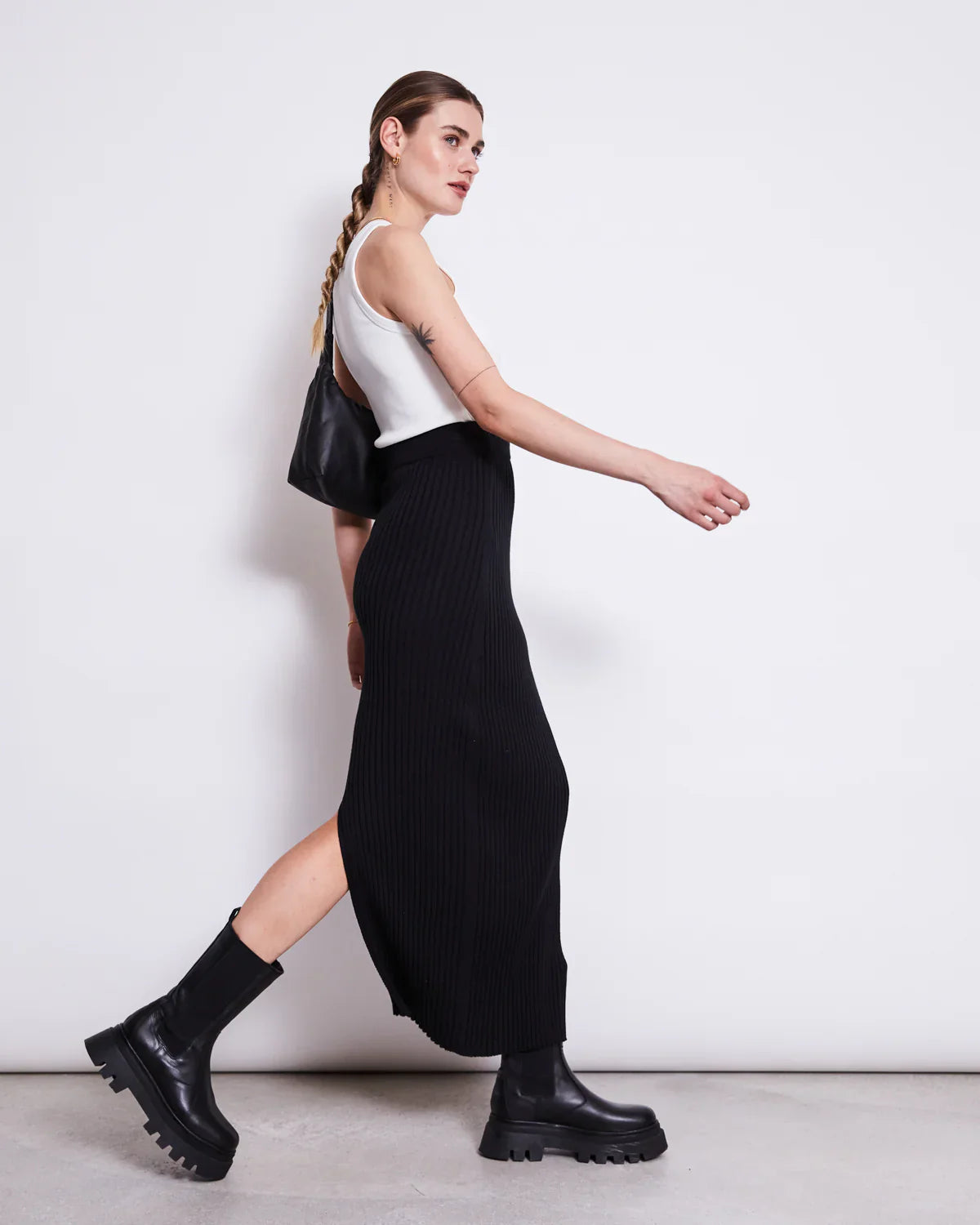 EBBA PILS RIB KNIT - SVART - Ethic