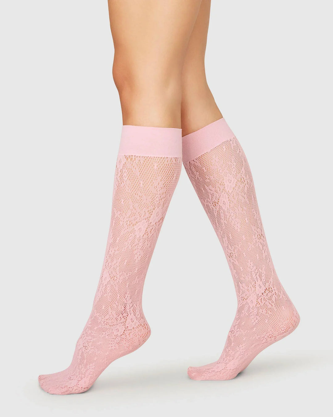 ROSA LACE HNÉSOKKAR DUSTY PINK - Ethic