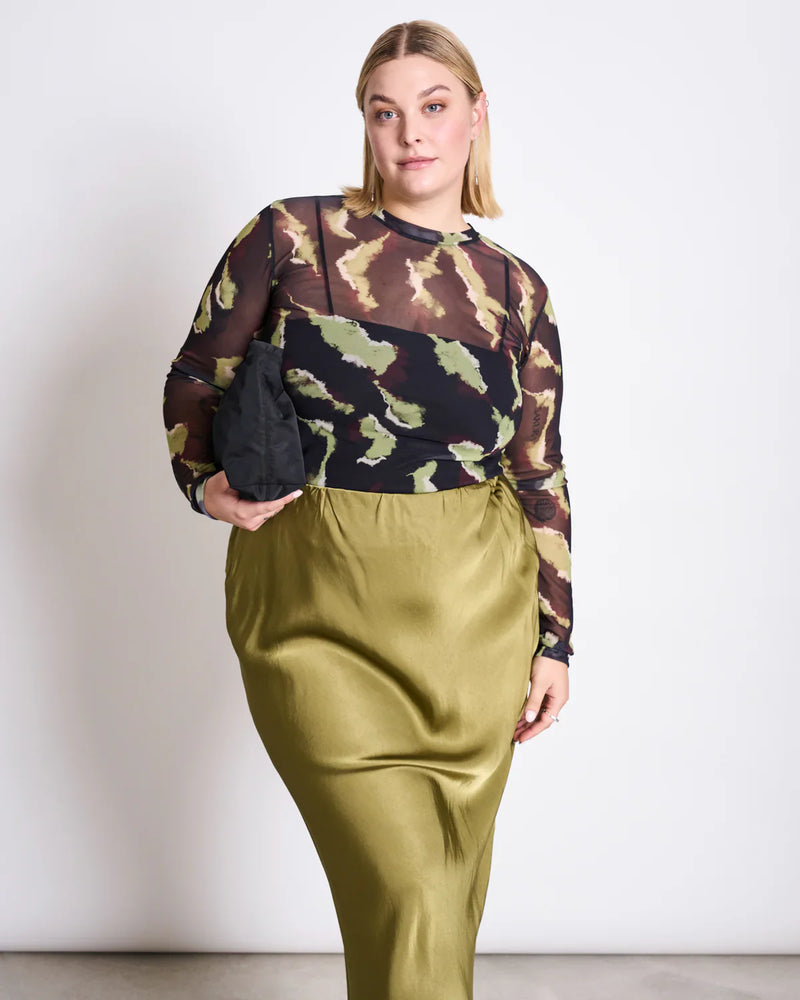 DORA MESH LONGSLEEVE BOLUR MOSSFIRE