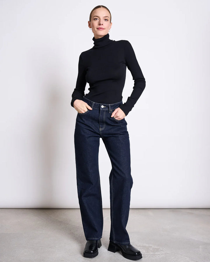 VILCA STRAIGHT LEG GALLABUXUR DARK BLUE DENIM - Ethic
