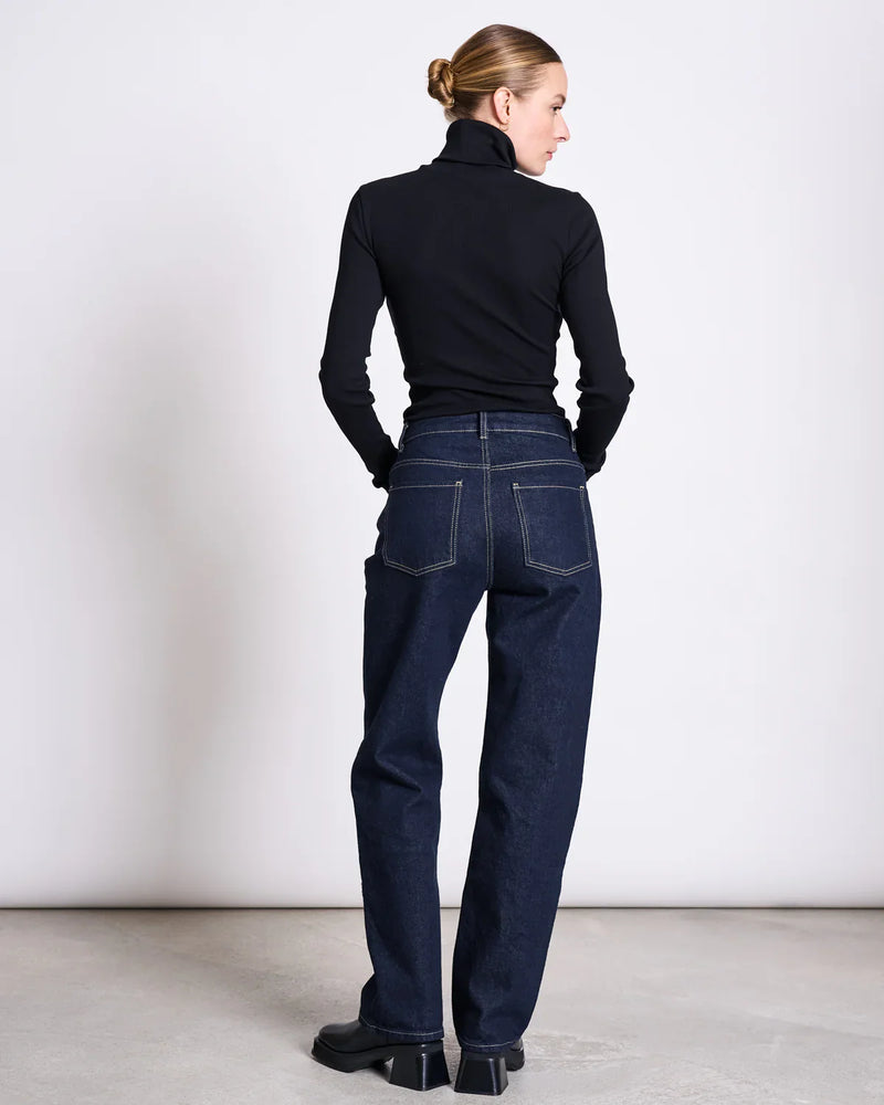 VILCA STRAITH LEG GALLABUXUR DARK BLUE DENIM