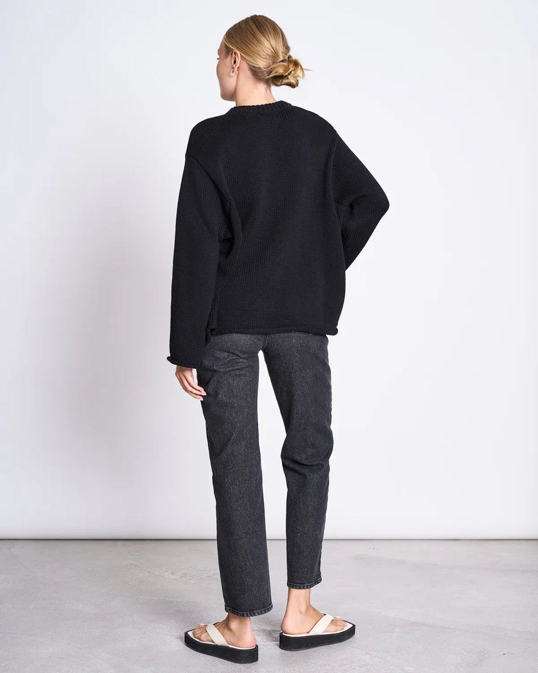 SONA HEAVY KNIT PEYSA LÍFRÆN BÓMULL SVÖRT - Ethic