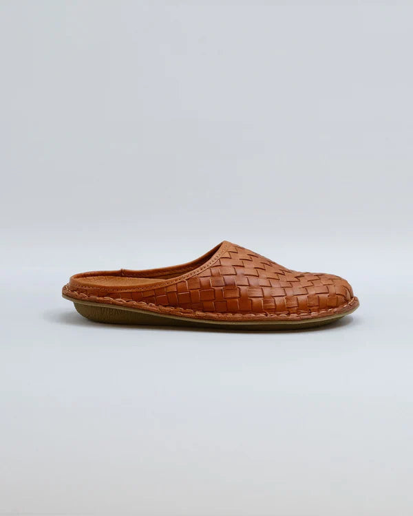 ROMA WOVEN LEATHER COGNAC BROWN - Ethic