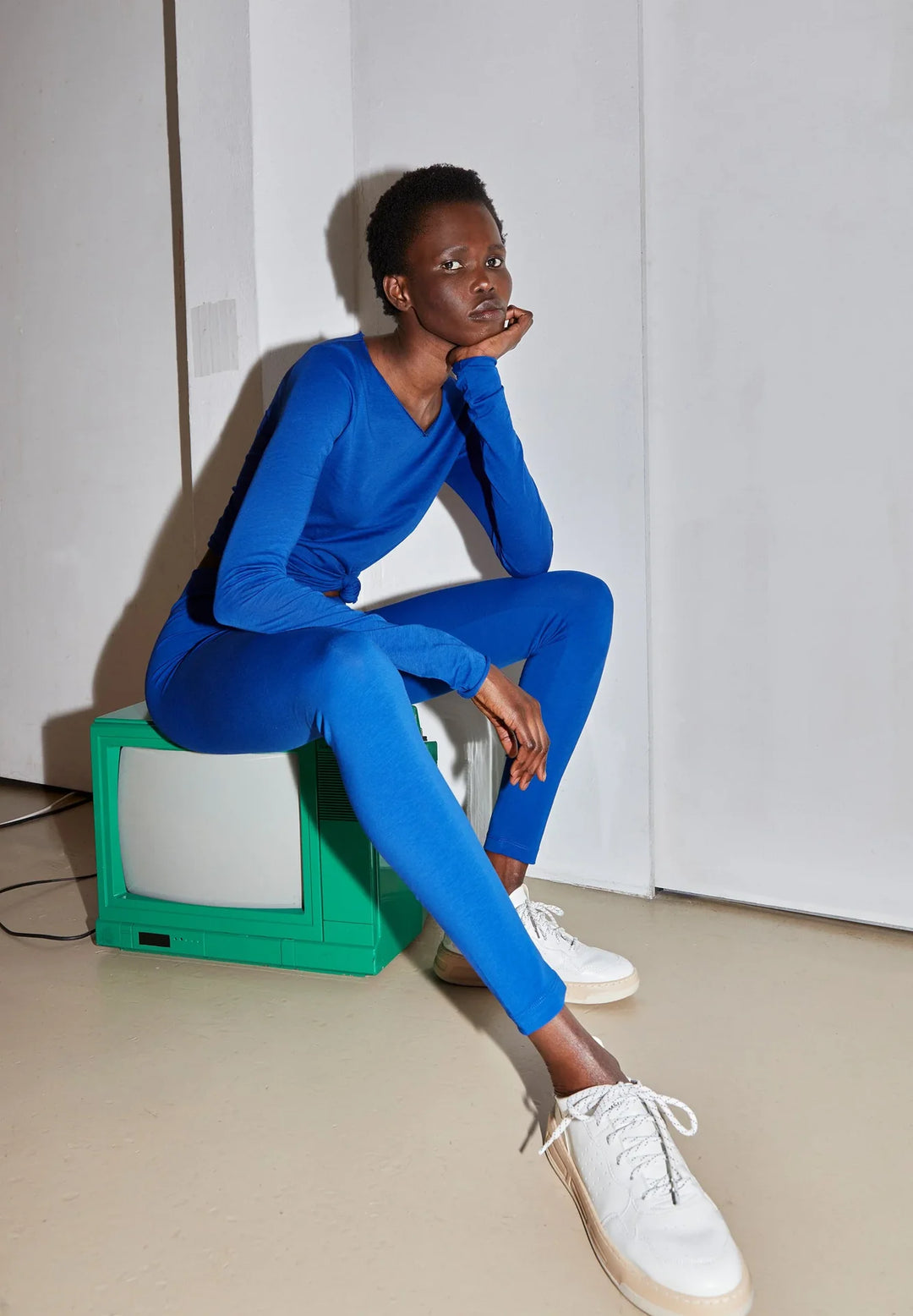FARIBAA LEGGINGS LÍFRÆN BÓMULL DYNAMO BLUE - Ethic