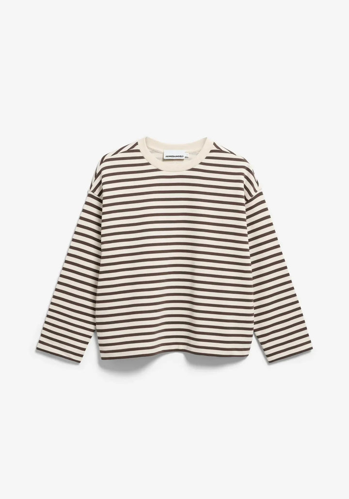 FRANKAA MAARLEN STRIPE SWEAT - undyed/claystone