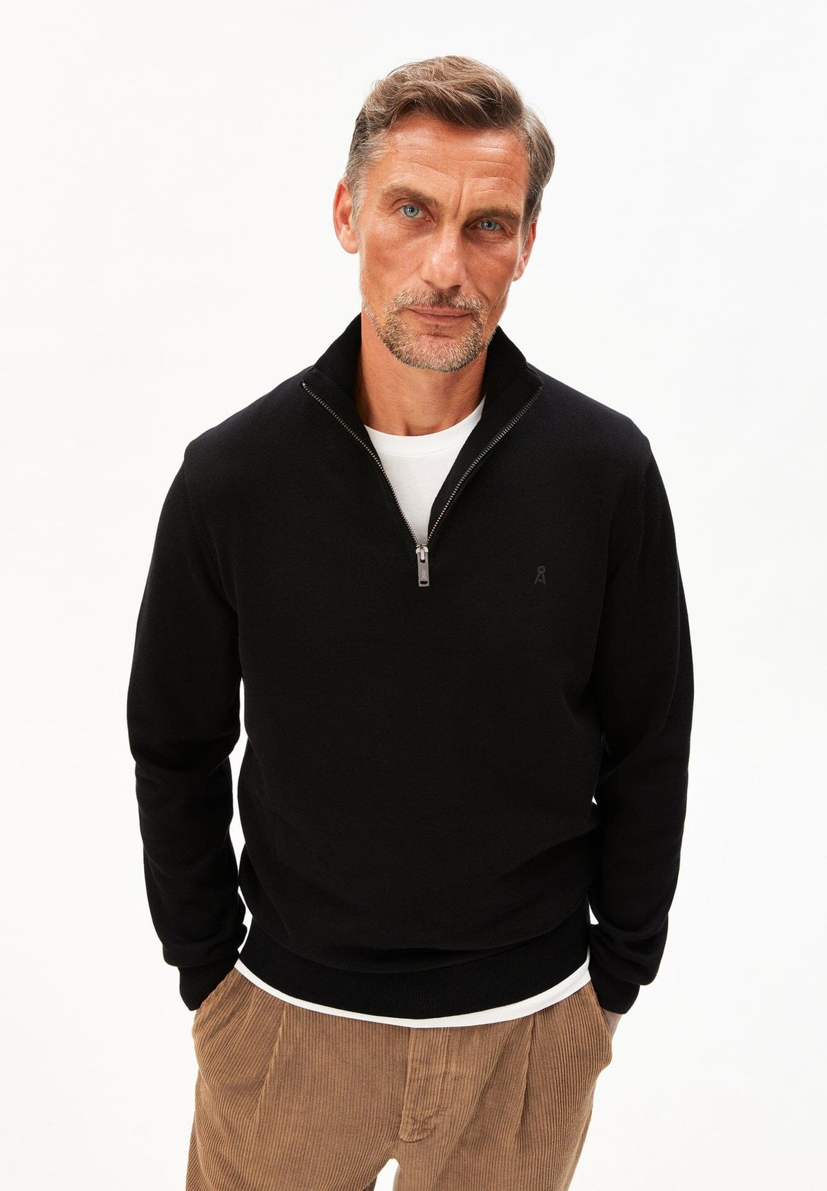 FAABES HALF ZIP KNIT PEYSA SVÖRT - Ethic