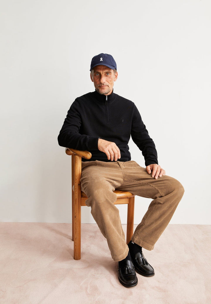 FAABES HALF ZIP KNIT PEYSA SVÖRT - Ethic