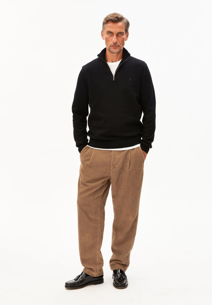 FAABES HALF ZIP KNIT PEYSA SVÖRT - Ethic