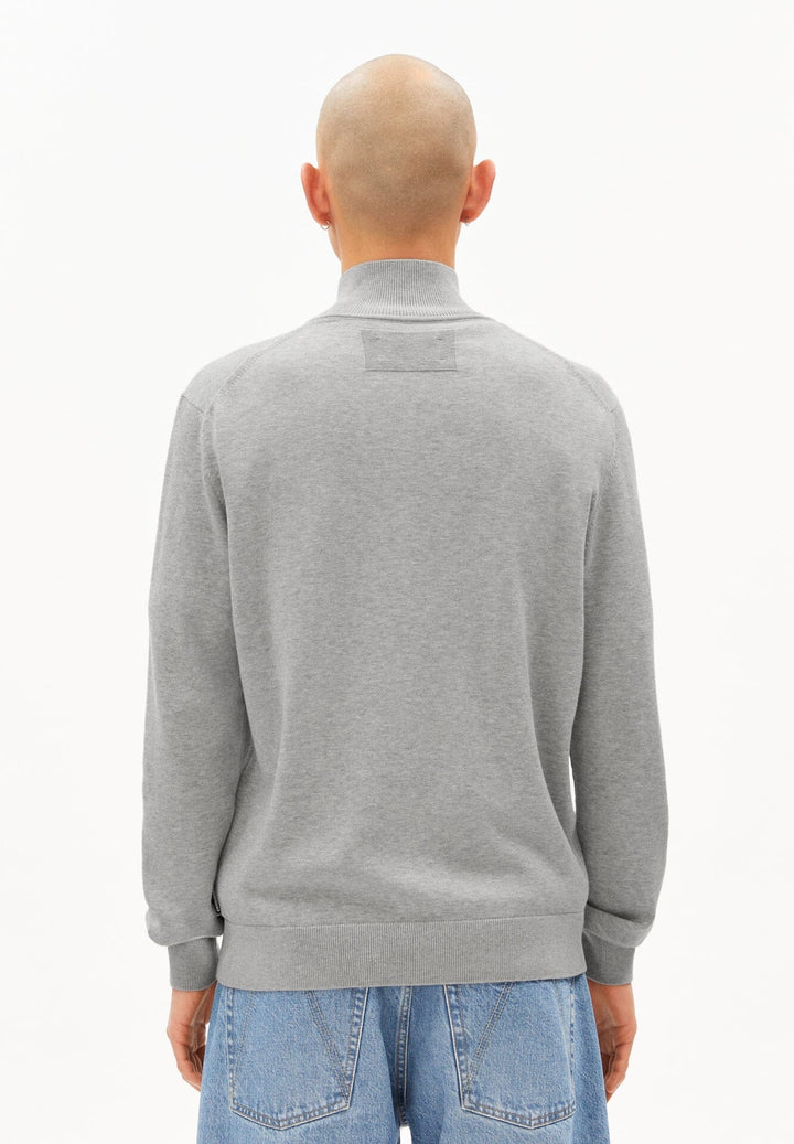 FAABES HALF ZIP KNIT PEYSA SILVER MELANGE - Ethic