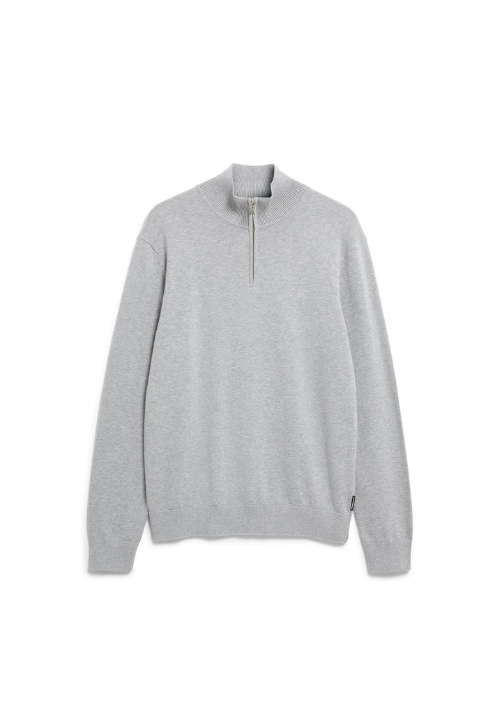 FAABES HALF ZIP KNIT PEYSA SILVER MELANGE - Ethic