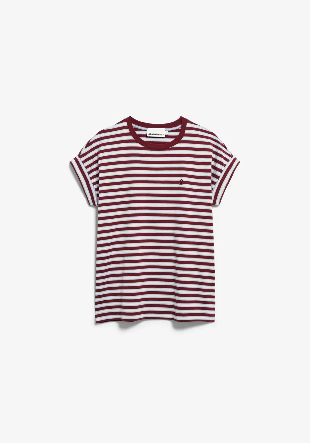 IDAARA RÖNDÓTTUR UNDYED VELVET RED-SOFT-BLUE