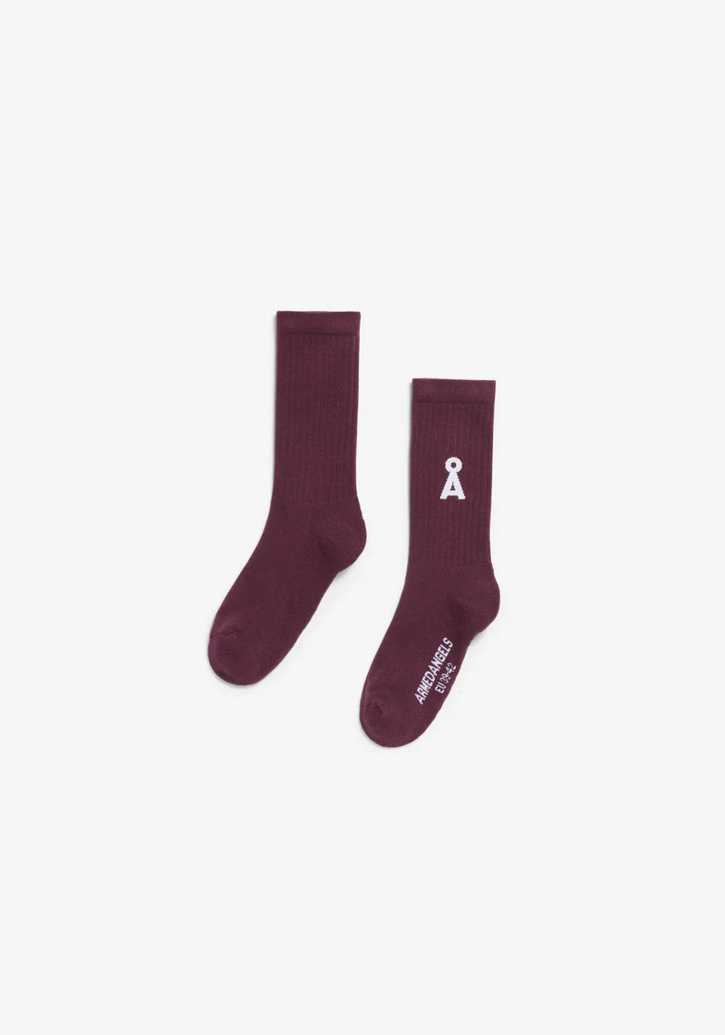 SAAMUS BOLD SOKKAR DARK CRANBERRY LÍFRÆN BÓMULL