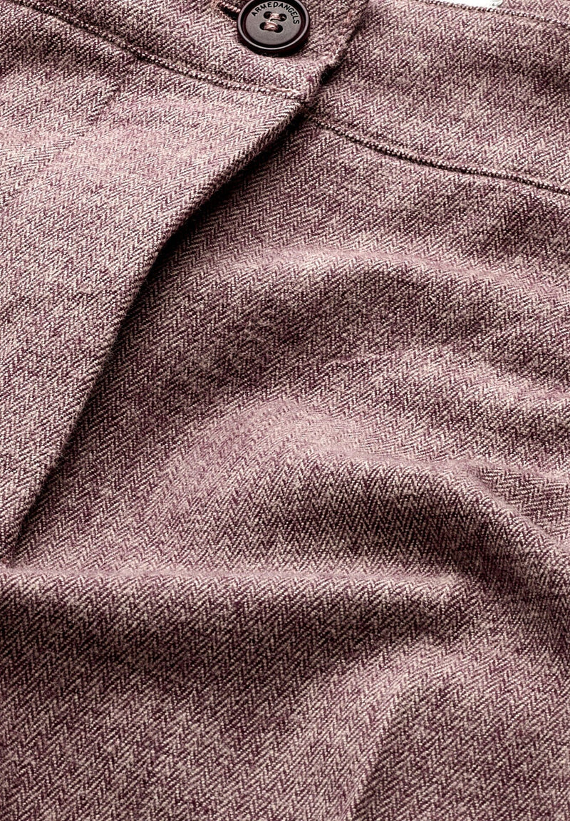 LEANDRAA HANDAAS WOVEN BUXUR PURE DARK CRANBERRY