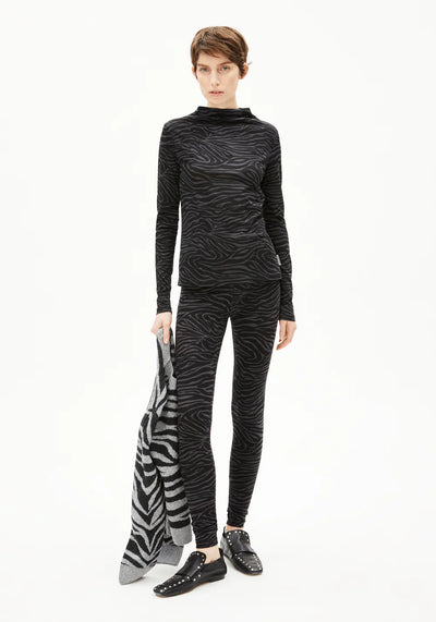 FARIBAA LEGGINGS LÍFRÆN BÓMULL ZEBRAA BLACK