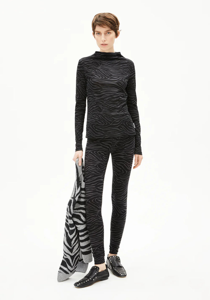 FARIBAA LEGGINGS LÍFRÆN BÓMULL ZEBRAA BLACK