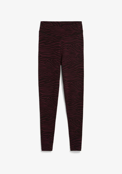 FARIBAA LEGGINGS LÍFRÆN BÓMULL ZEBRAA DARK CRANBERRY