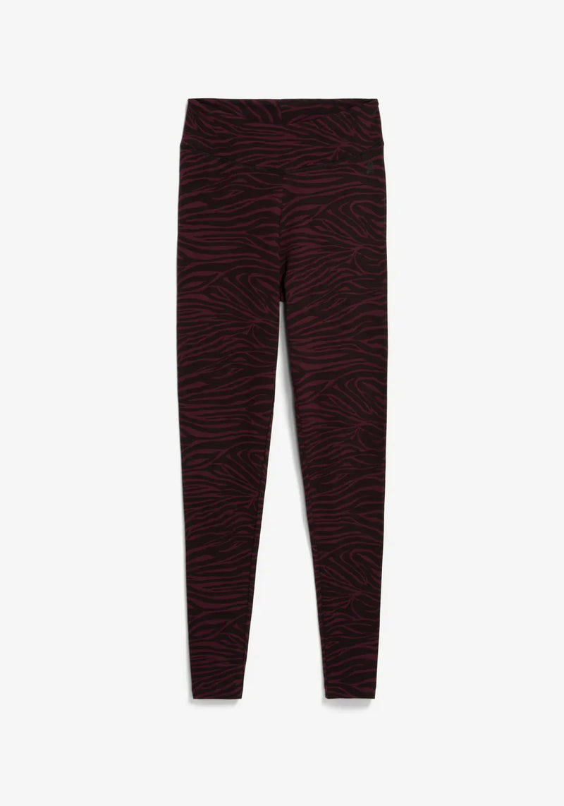 FARIBAA LEGGINGS LÍFRÆN BÓMULL ZEBRAA DARK CRANBERRY