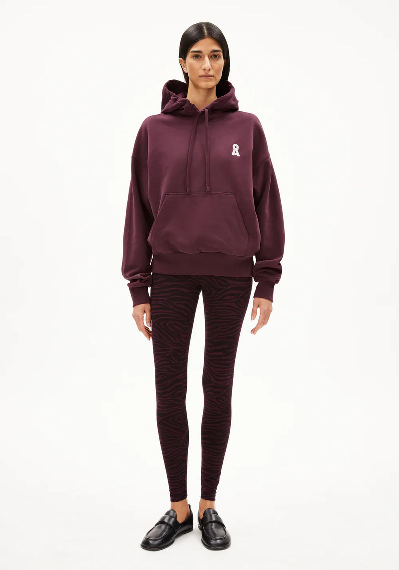 FARIBAA LEGGINGS LÍFRÆN BÓMULL ZEBRAA DARK CRANBERRY