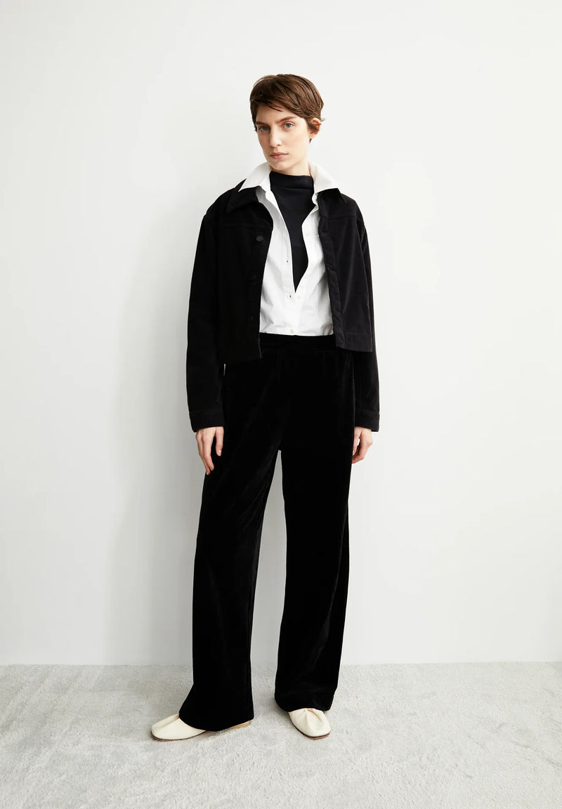 VATINAA VALVET BUXUR BLACK