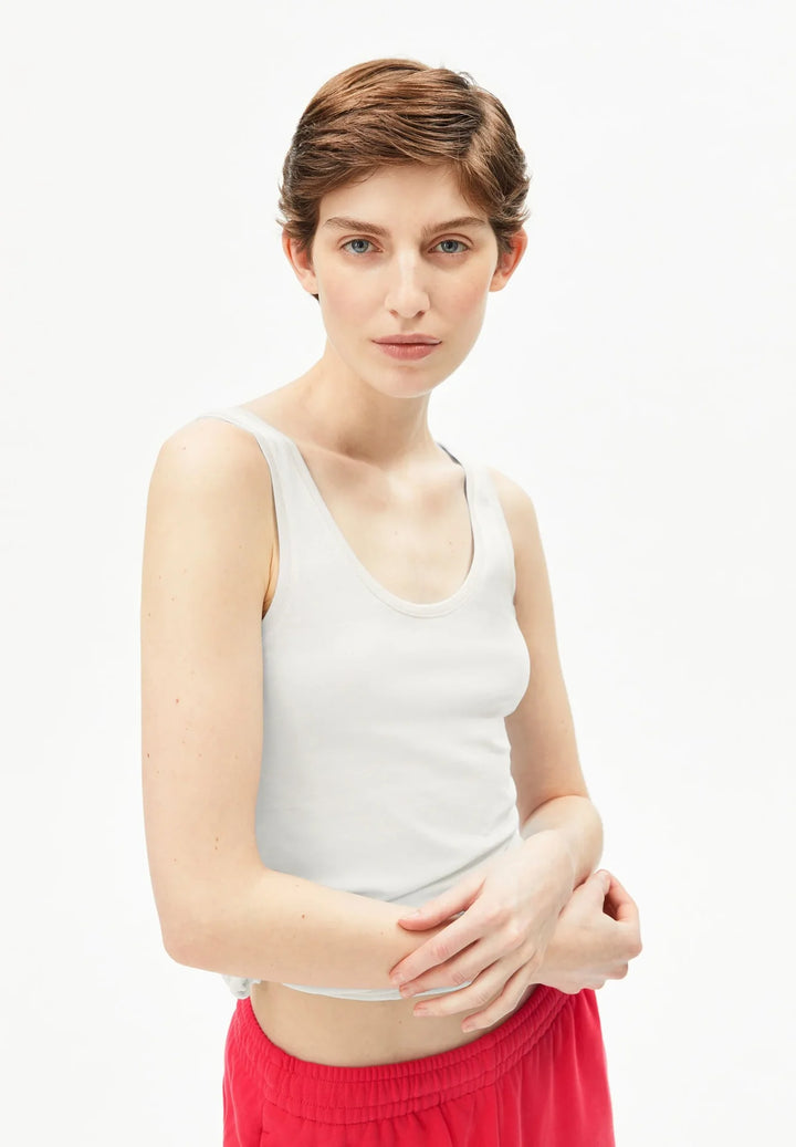 JERSEY TOP HLÝRABOLUR ÚR LÍFRÆNNI BÓMULL OFF WHITE - Ethic