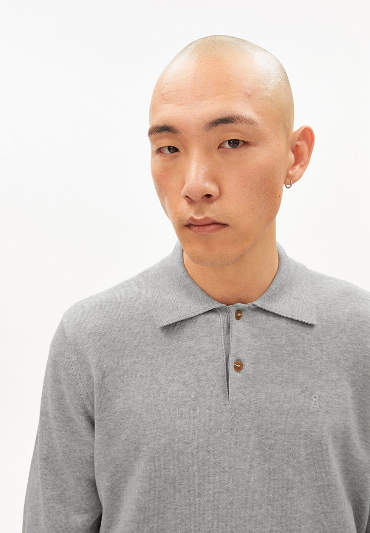 SÍÐERMA KNIT POLOBOLUR SILVER MELANGE - Ethic