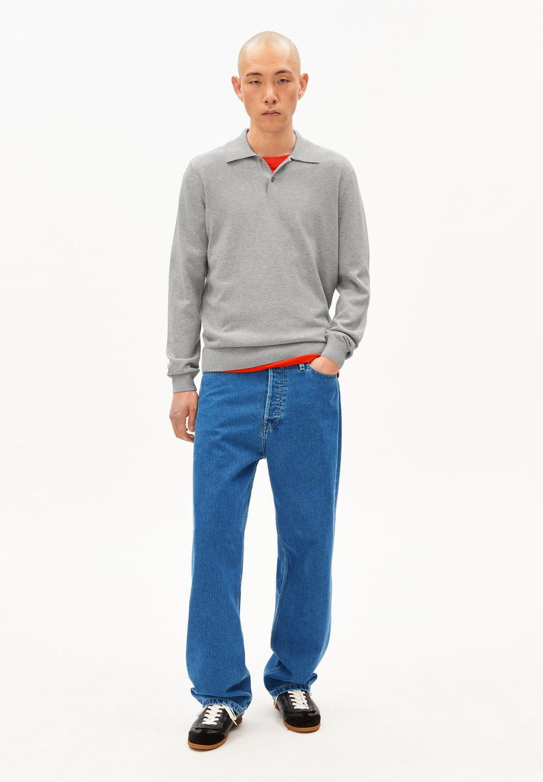 SÍÐERMA KNIT POLOBOLUR SILVER MELANGE - Ethic