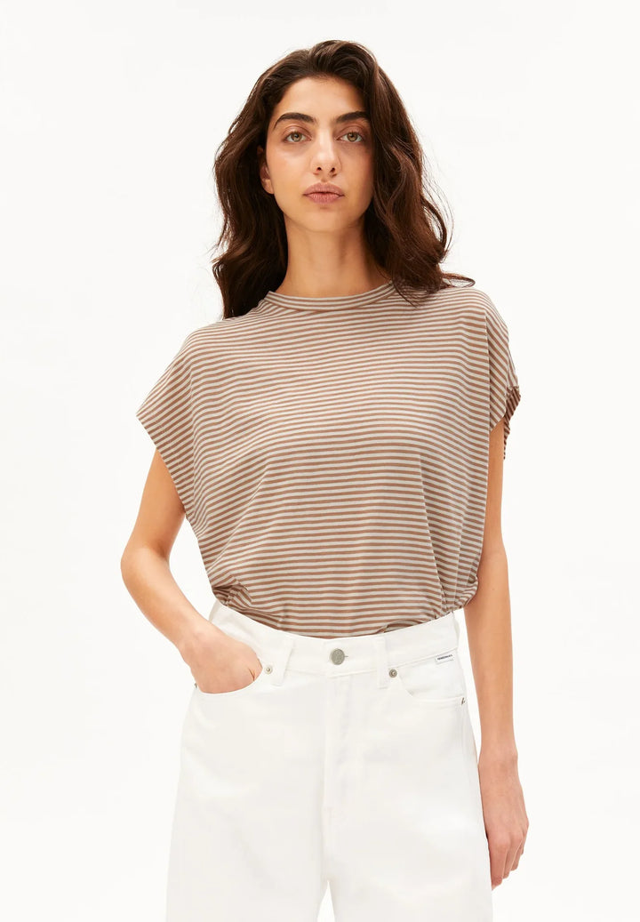 SLUB JERSEY BOLUR OATMILK CINNAMON DUST - Ethic