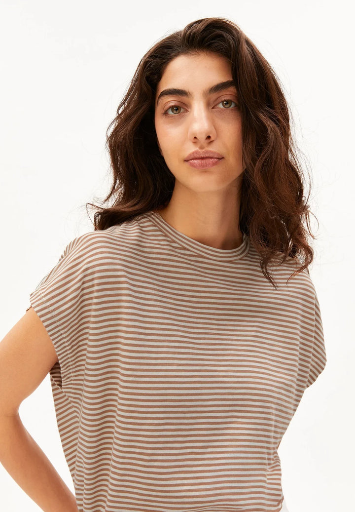 SLUB JERSEY BOLUR OATMILK CINNAMON DUST - Ethic